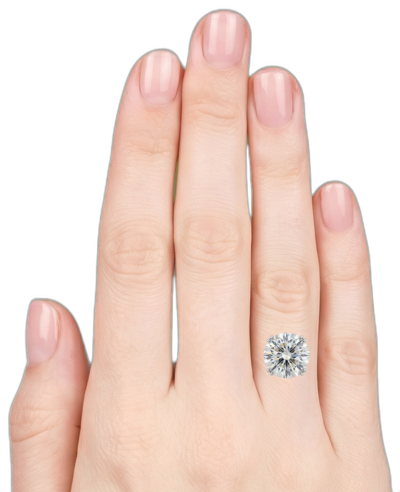 Diamond on finger
